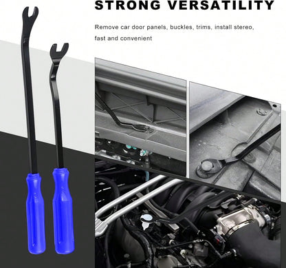 Fkewp 3PCS Car Clip Removal Tool, Auto Trim Upholstery Pry Tool Kit Fastener Rivet Remover With Storage Bag, Door Panel Clip Pliers Set Dashboard Repair Tools For Sedan Truck SUV (Blue)