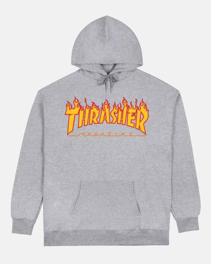 FLAME - HOODIE - GREY - Four Street