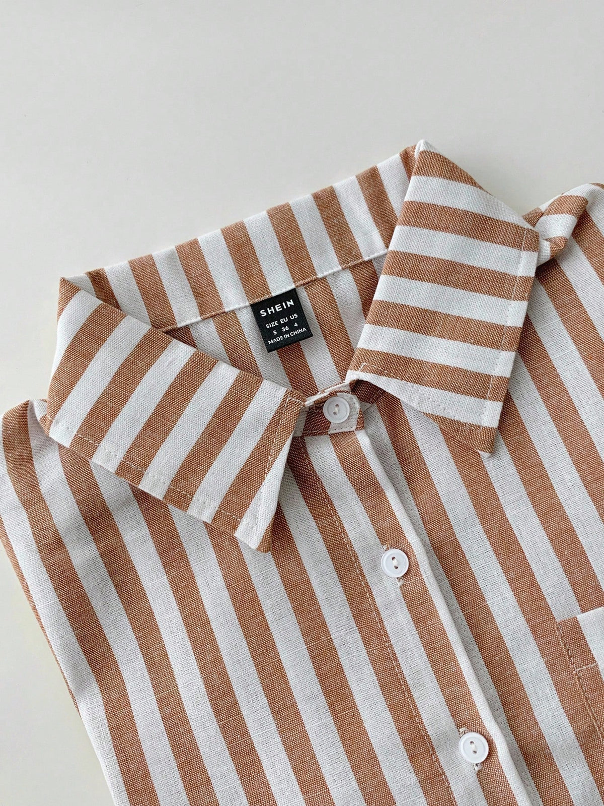 Flirla Striped Cropped Relaxed Casual Women Oversized Cuffed Sleeve Blouse, Linen Texture Women Shirt Cotton
