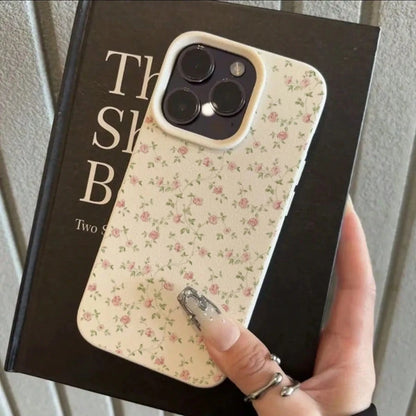 Floral Elements TPU Fashion Phone Cases Material 1pc Elegant Purple Floral Pattern Phone Shockproof Case Compatible With Iphone/ Smartphones International Version Not The Domestic Version Spring Gift