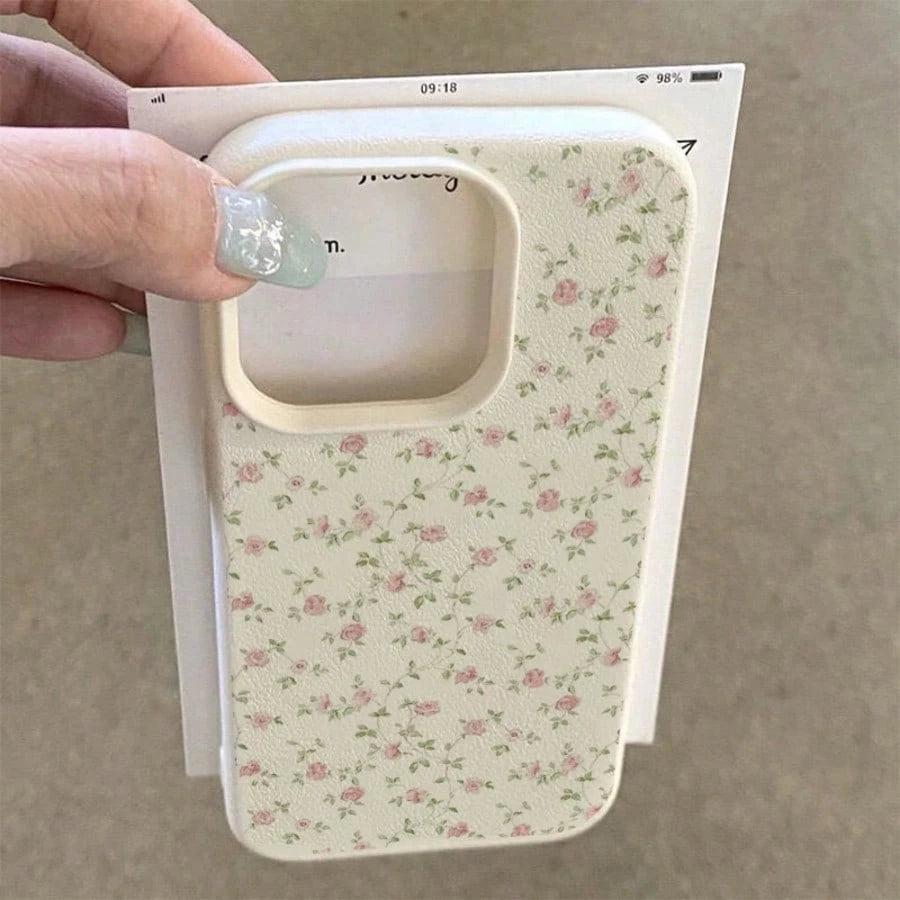 Floral Elements TPU Fashion Phone Cases Material 1pc Elegant Purple Floral Pattern Phone Shockproof Case Compatible With Iphone/ Smartphones International Version Not The Domestic Version Spring Gift