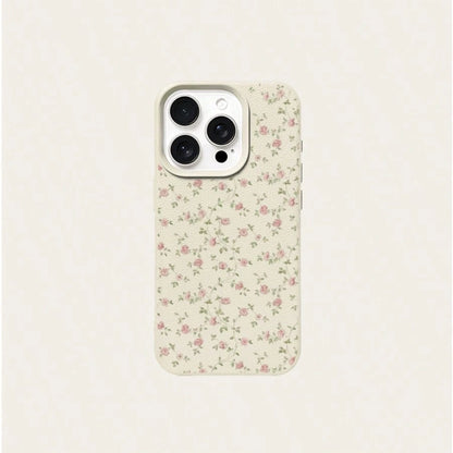Floral Elements TPU Fashion Phone Cases Material 1pc Elegant Purple Floral Pattern Phone Shockproof Case Compatible With Iphone/ Smartphones International Version Not The Domestic Version Spring Gift