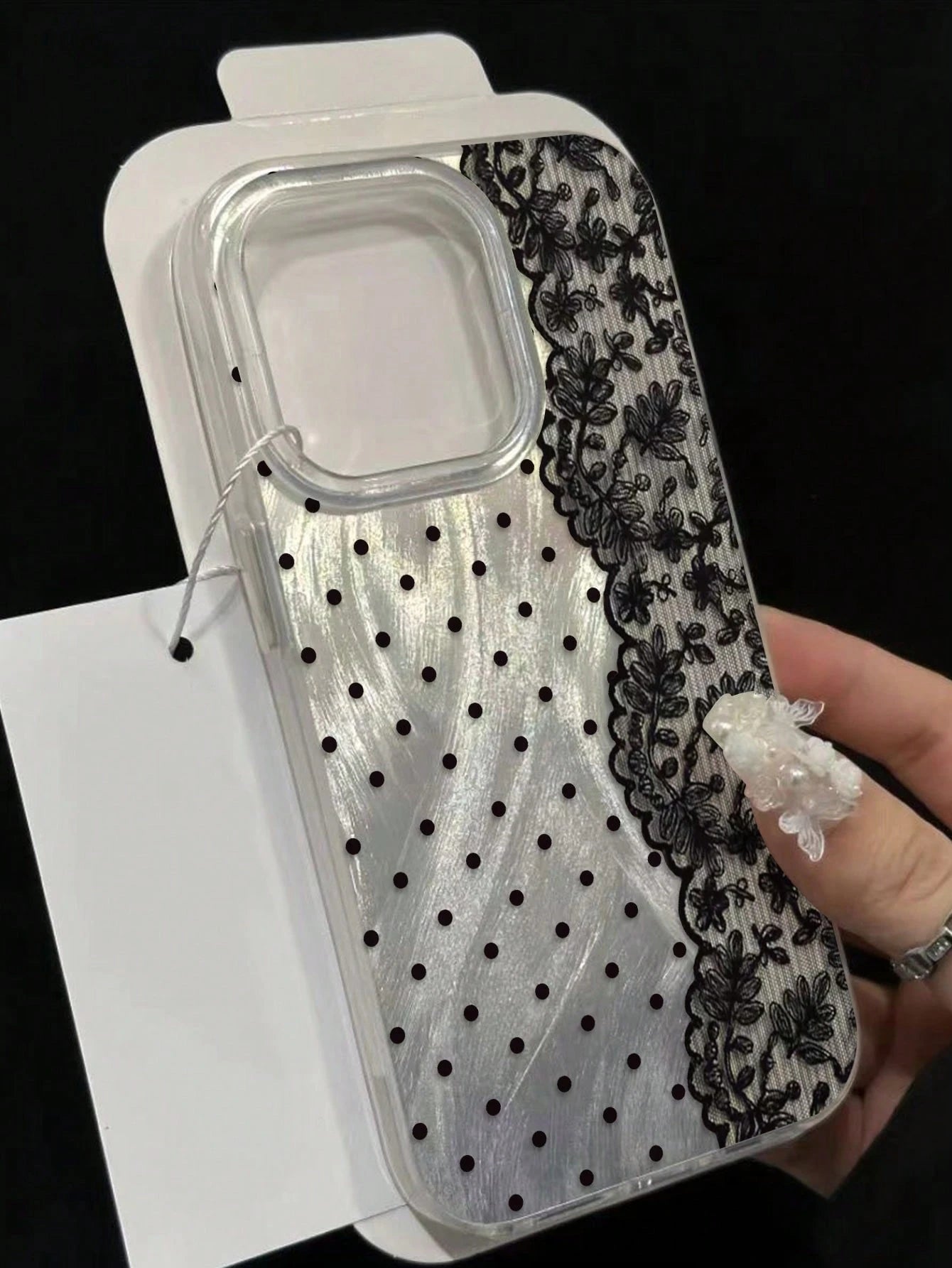Floral Painted Elegant New Feather Chiffon Silver Minimalist Fashion Phone Case Compatible With IPhone 17/17 Pro Max, 15, 16/16 Pro, 15 Pro Max, P13, P14, P11 Soft Case, P12, XS, XR, 7/8, 7/8 Plus, S2