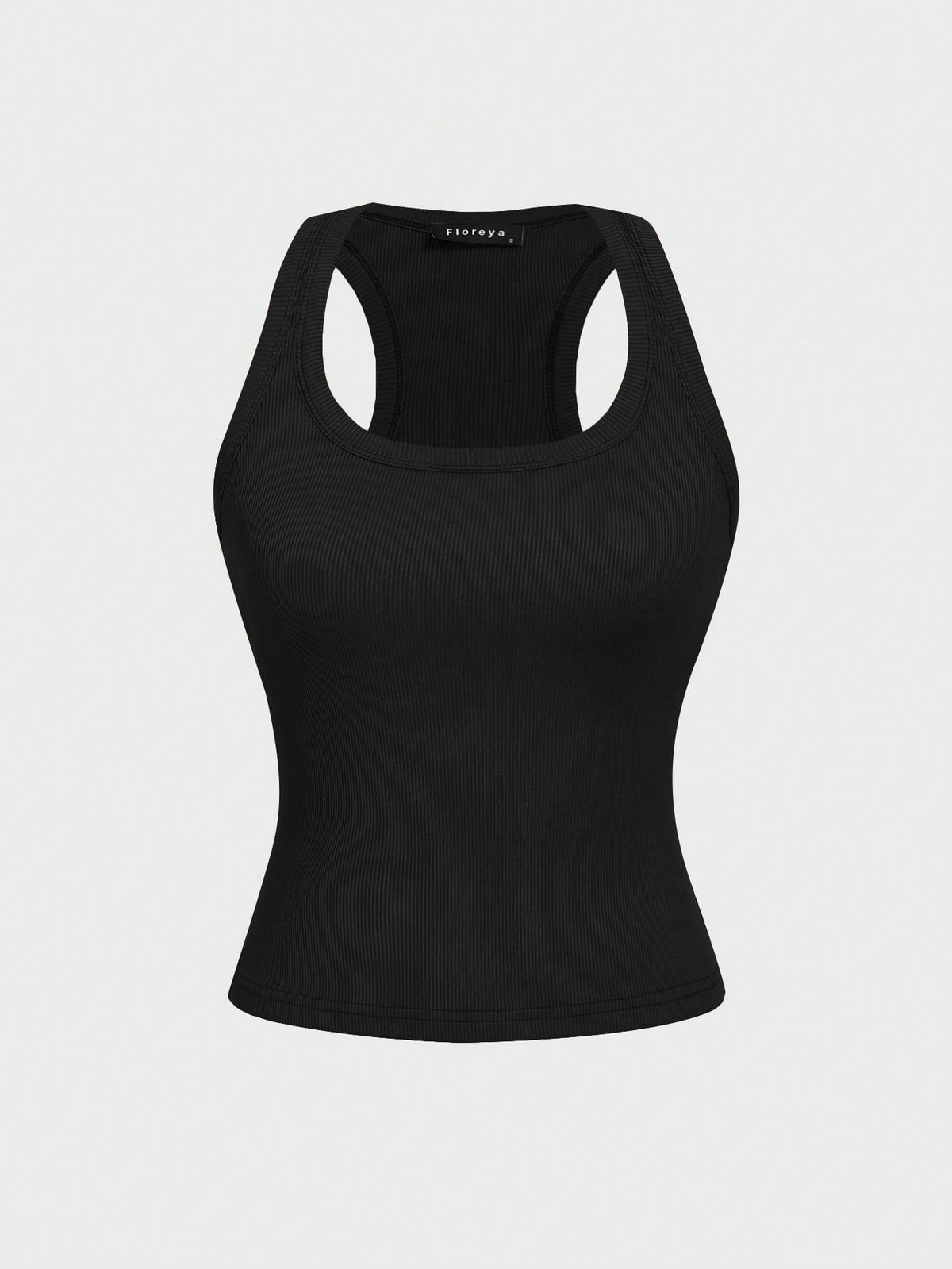 Floreya Square Neck Camisole Top For Women, Casual Slim Fit Sleeveless Crop Top, Versatile For Summer, Autumn & Spring Black, Clean Girl Aesthetic