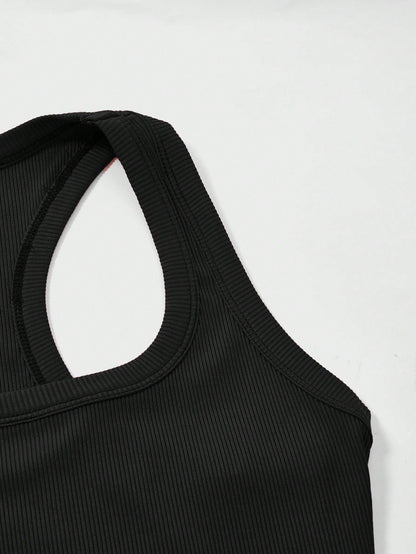Floreya Square Neck Camisole Top For Women, Casual Slim Fit Sleeveless Crop Top, Versatile For Summer, Autumn & Spring Black, Clean Girl Aesthetic