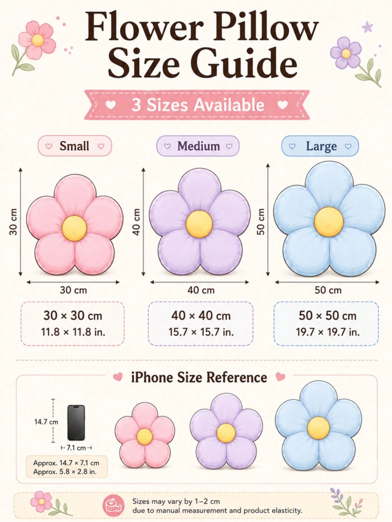 Flower Throw Pillow, Soft Decorative Sofa Chair Bed Cushion, Adult Bedroom Living Room Flower Floor Mat Pillow