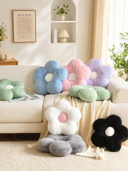 Flower Throw Pillow, Soft Decorative Sofa Chair Bed Cushion, Adult Bedroom Living Room Flower Floor Mat Pillow
