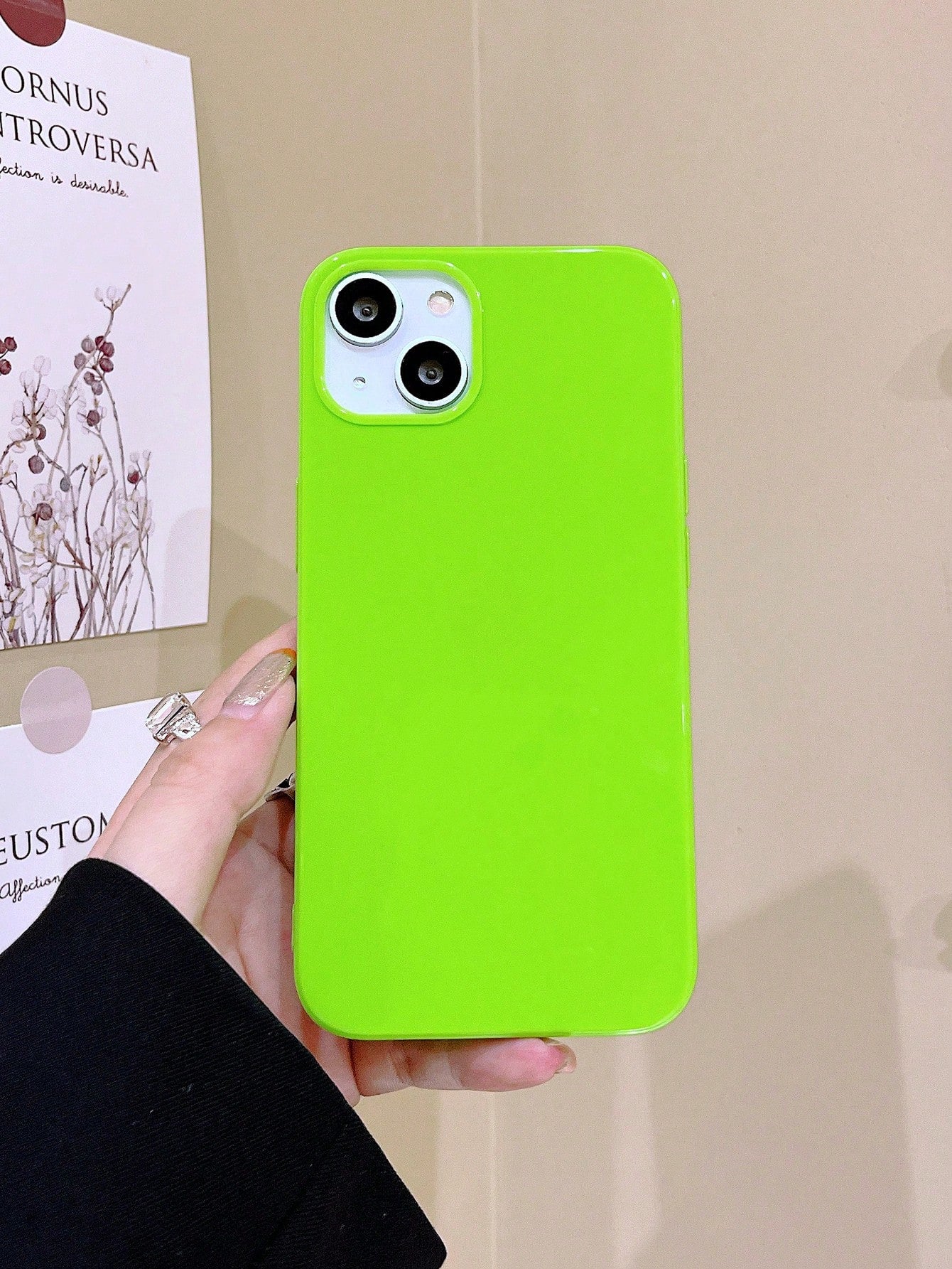Fluorescent Green Solid Color Soft TPU Phone Case For New Apple 17PROMAX/17PRO/17/17Air, 1pc Fluorescent Green Solid Color Phone Case, Dopamine Sweet Cool Style Design, High Saturation Bright Color Ey