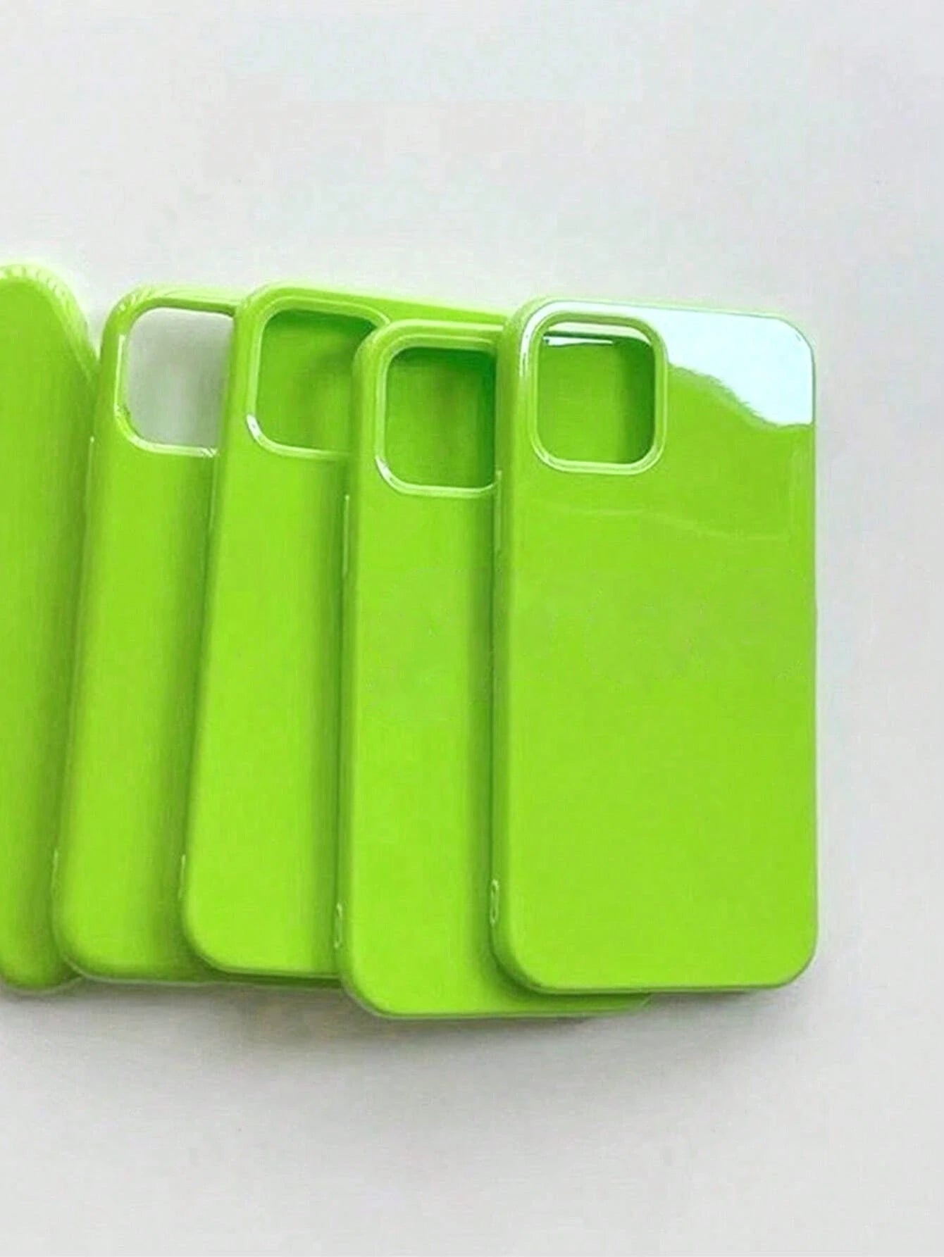 Fluorescent Green Solid Color Soft TPU Phone Case For New Apple 17PROMAX/17PRO/17/17Air, 1pc Fluorescent Green Solid Color Phone Case, Dopamine Sweet Cool Style Design, High Saturation Bright Color Ey