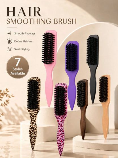 Flyaway Hair Smoothing Comb, Fine-Tooth Brush Head Edge Styling Brush, Lightweight Hairline Shaping Brush, Suitable For Sleek Ponytails, Updo Styling, Wig Edge Control, Daily Hair Care And Travel Use