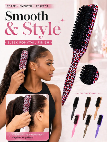 Flyaway Hair Smoothing Comb, Fine-Tooth Brush Head Edge Styling Brush, Lightweight Hairline Shaping Brush, Suitable For Sleek Ponytails, Updo Styling, Wig Edge Control, Daily Hair Care And Travel Use