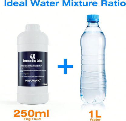 Fog Juice- Condensed Water Mixable Fog Machine Fluid Smoke Solution For Water Based Fog Machine- Great For DJ Party And Garden (250ml)