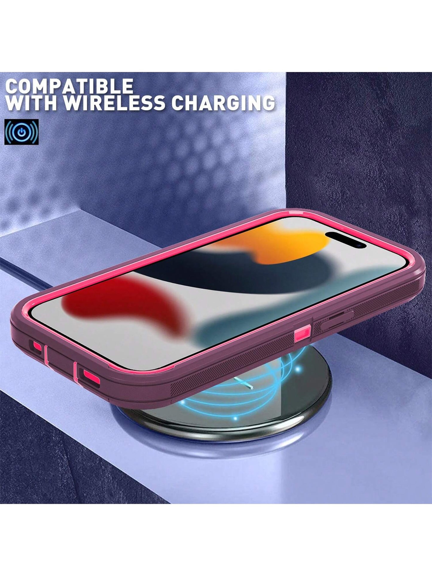 FOGEEK Military-Grade Shockproof Basic 3-In-1 Heavy Duty Protective Case With Shock-Proof Drop-Proof And Anti-Slip Features Waterproof Anti-Fall Scratch Resistant Birthday Gift