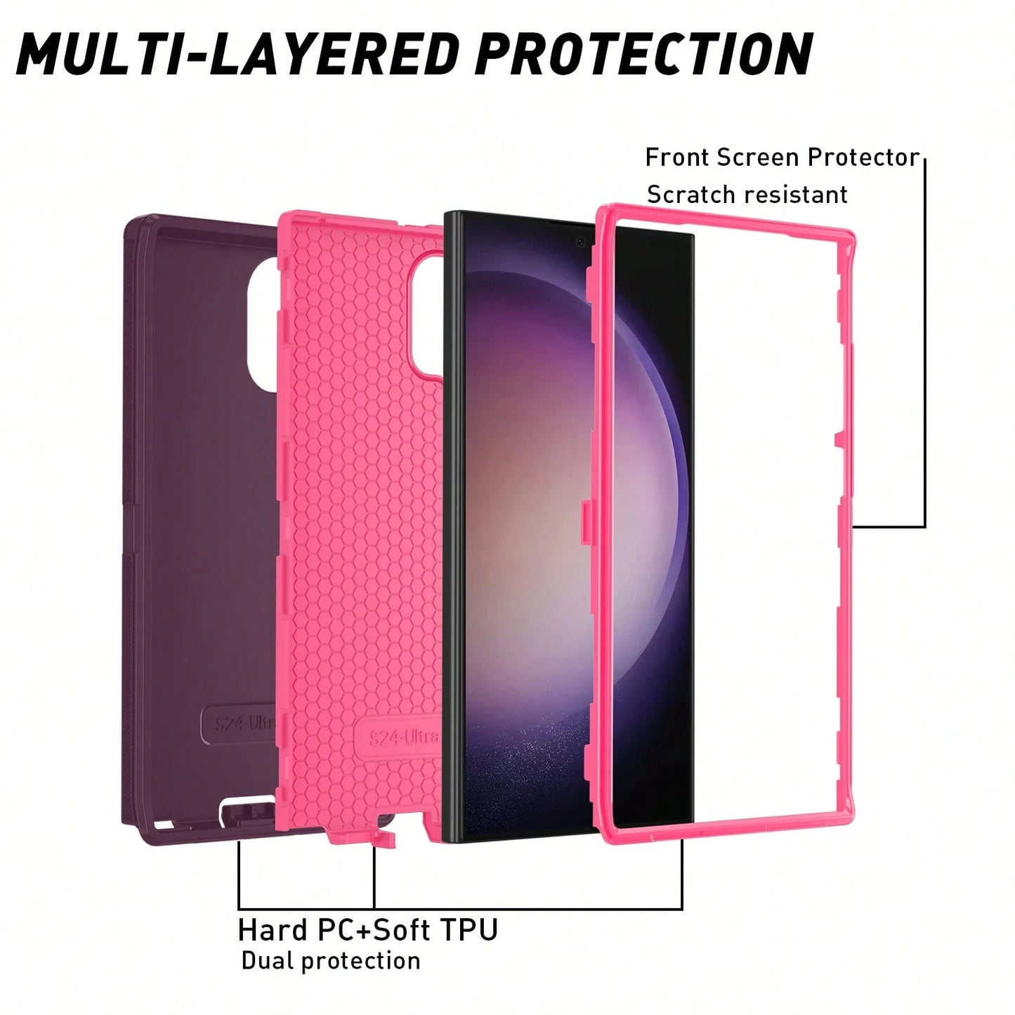 FOGEEK Military-Grade Shockproof Basic 3-In-1 Heavy Duty Protective Case With Shock-Proof Drop-Proof And Anti-Slip Features Waterproof Anti-Fall Scratch Resistant Birthday Gift