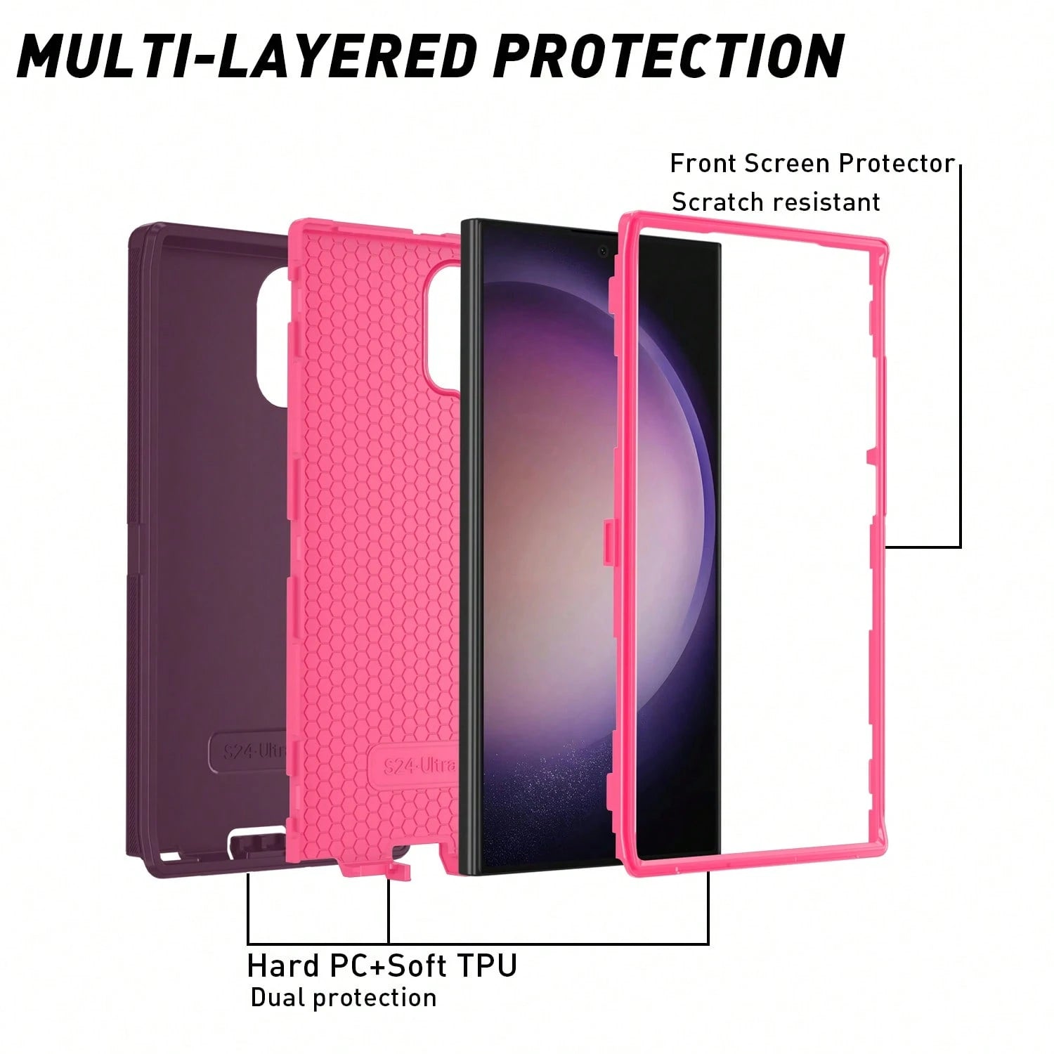 FOGEEK Military-Grade Shockproof Basic 3-In-1 Heavy Duty Protective Case With Shock-Proof Drop-Proof And Anti-Slip Features Waterproof Anti-Fall Scratch Resistant Birthday Gift