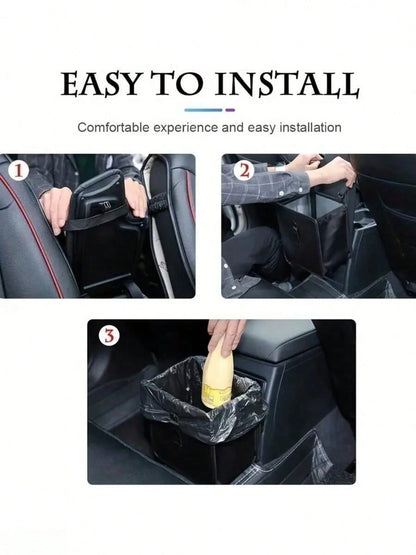 Foldable Car Trash Can, Large Capacity Hanging Waterproof Leak-Proof Car Garbage Bag, Car Interior Accessory, Unisex Gift