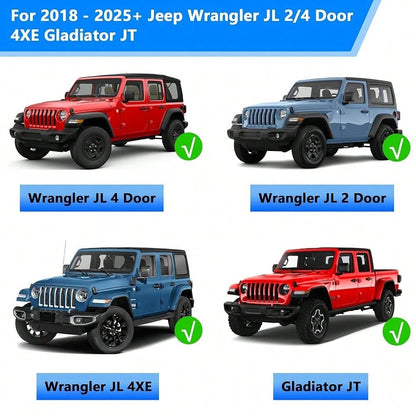 For JL 4XE Gladiator JT 2018-2025+ Cup Holder Organizer With Lid, Secure Storage Box For Coins, Cash, Keys, Custom Center Console Accessory