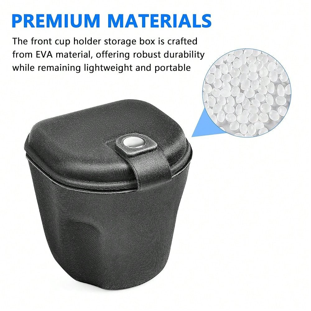 For JL 4XE Gladiator JT 2018-2025+ Cup Holder Organizer With Lid, Secure Storage Box For Coins, Cash, Keys, Custom Center Console Accessory