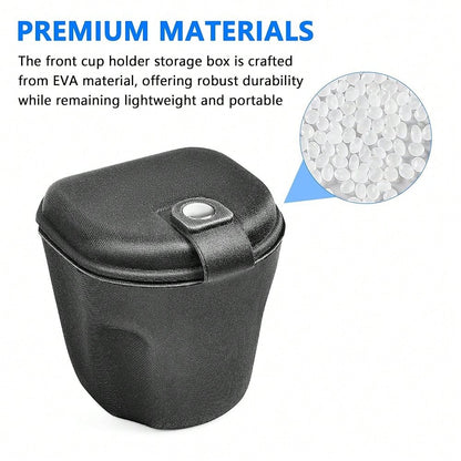For JL 4XE Gladiator JT 2018-2025+ Cup Holder Organizer With Lid, Secure Storage Box For Coins, Cash, Keys, Custom Center Console Accessory