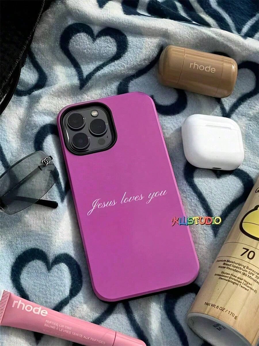 Foundation, Jesus Loves You. Film Two-In-One Matte Texture Phone Case Suitable For Compatible With Iphone16, 15, 14, 13, 12, 11, PRO MAX