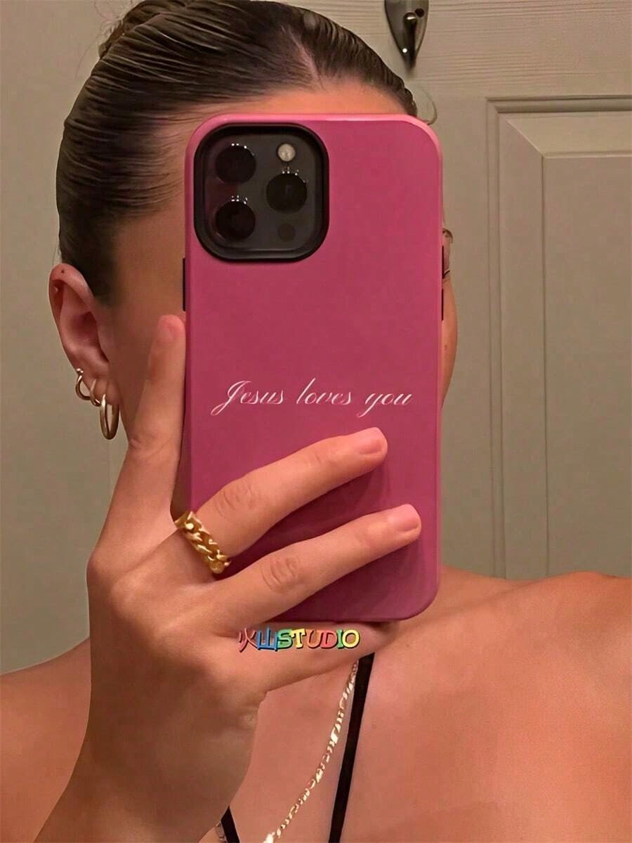 Foundation, Jesus Loves You. Film Two-In-One Matte Texture Phone Case Suitable For Compatible With Iphone16, 15, 14, 13, 12, 11, PRO MAX