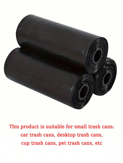Four Roll Car Trash Bags (60 Pcs), Premium Mini & Small Trash Bags, Waterproof Litter Garbage Bag Organizer, Suitable For Car & Desktop Trash Cans Thickened Plastic Bag