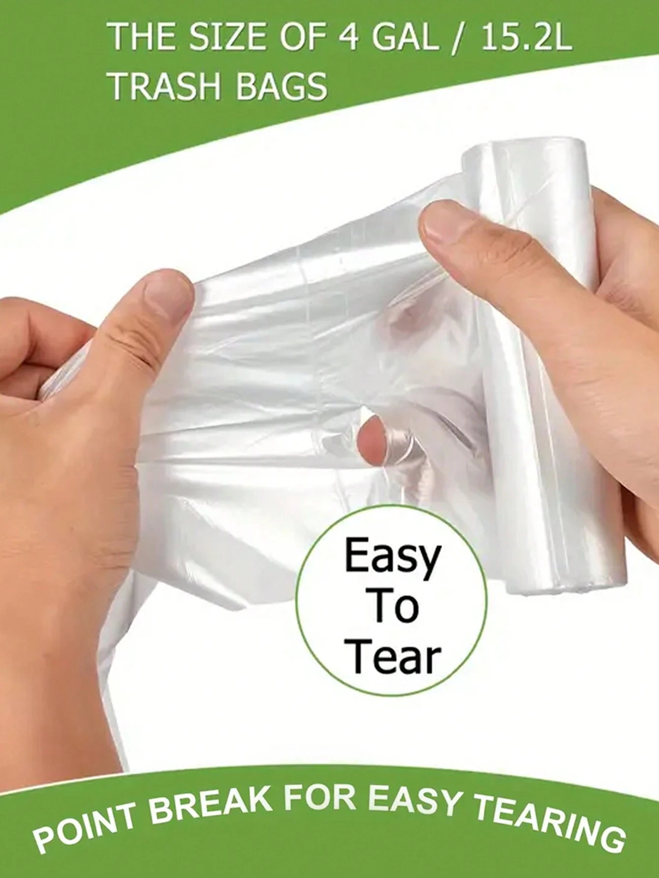 Four Roll Car Trash Bags (60 Pcs), Premium Mini & Small Trash Bags, Waterproof Litter Garbage Bag Organizer, Suitable For Car & Desktop Trash Cans Thickened Plastic Bag