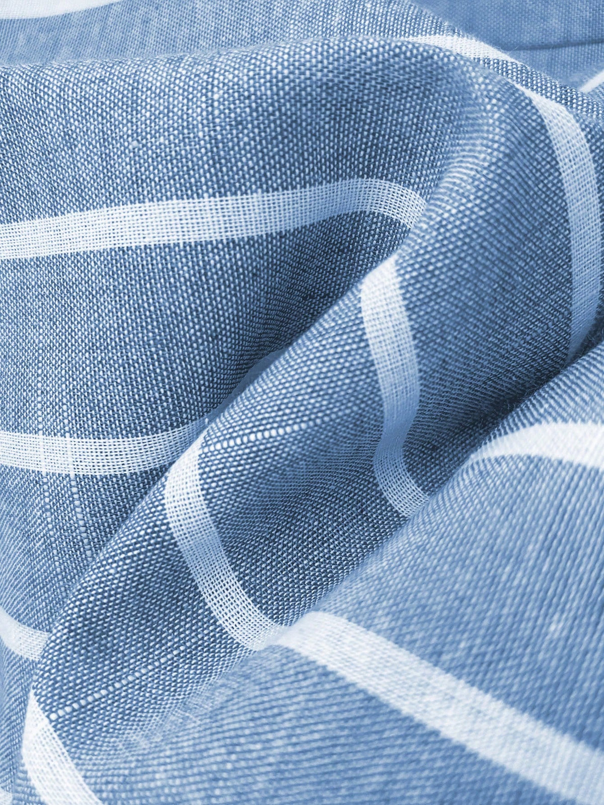 Franclia Casual Daily Sky Blue Striped Traceable Cotton Bamboo Elastic Waistband Decorative Women's Spring And Autumn Trousers Fall Cloth For Women