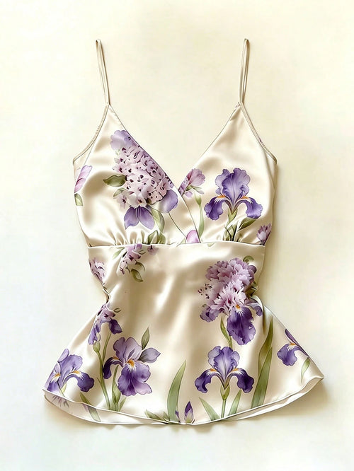 Franclia Elegant Romantic Retro Floral Camisole