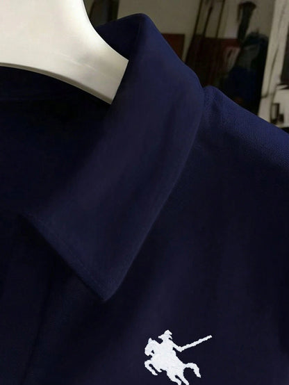 Franclia Embroidered Collar Fitted Short Sleeve T-Shirt For Women