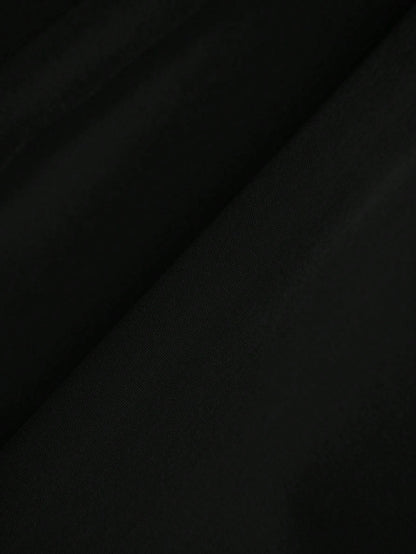 Franclia Women's Casual Pleated A-Line Black Skirt, Versatile For Spring & Autumn