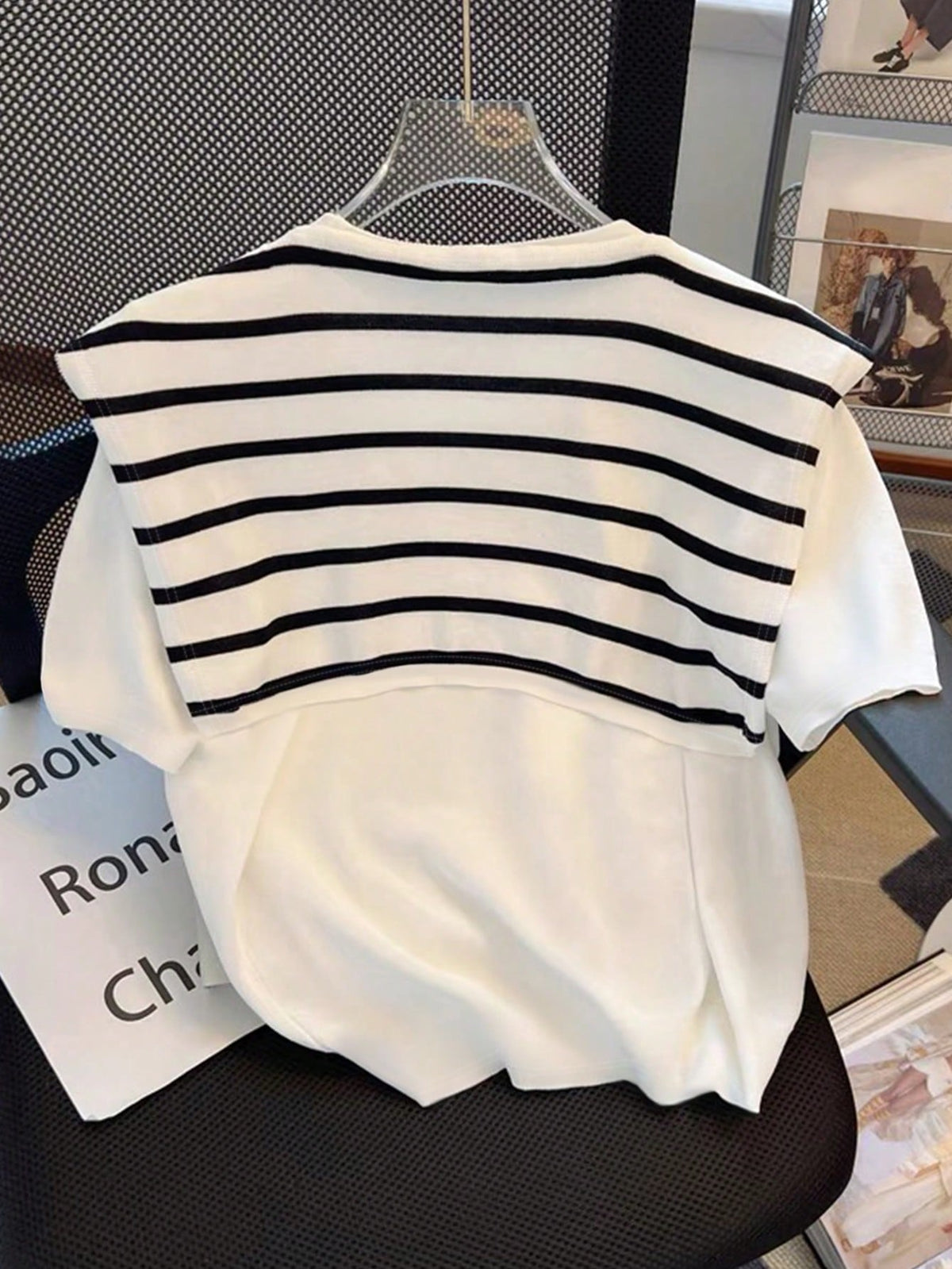 Franclia Women's Round Neck Short Sleeve Casual Summer Daily Versatile T-Shirt