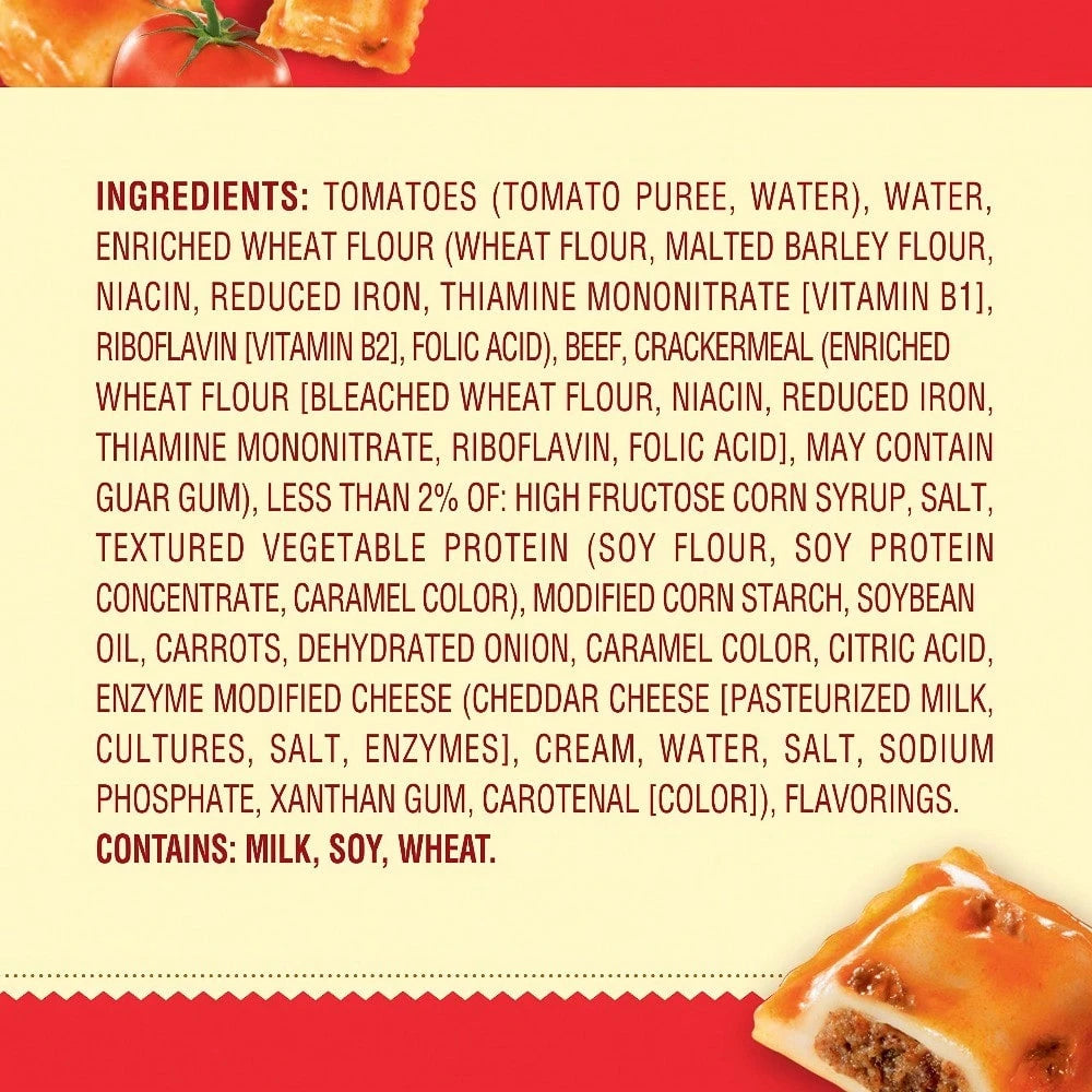 French’s Chef Boyardee Beef Ravioli, 15 Oz, 4 Pack