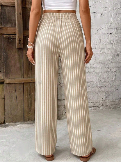 Frenchy Women's Casual Striped Pants, Women's Casual Clothing, Women's Summer Wear