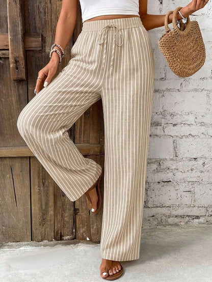 Frenchy Women's Casual Striped Pants, Women's Casual Clothing, Women's Summer Wear