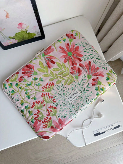 Fresh And Simple Gesanghua Relief Portable Computer Bag Laptop Case Travel Lightweight Stylish For Home Outdoor Daily Use Travel Essentials