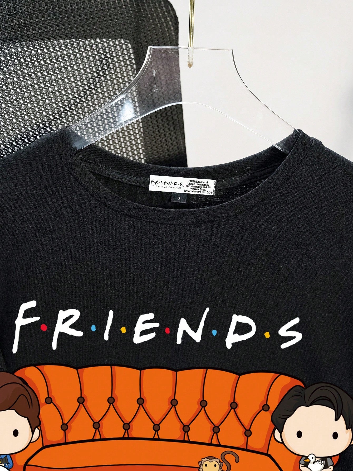 FRIENDS X Casual Loose Round Neck Short Sleeve Women T-Shirt, Suitable For Summer Suitable For Going Out
