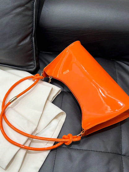 FRIFUL Spring/Summer New Smooth Chain Underarm Bag, Handbag, Shoulder Bag For Teenage Girls, Female College Students, Fashion Retro Zipper Bag, Suitable For Office, Work, Business, Commuting Women