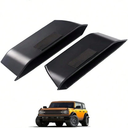 Front Door Handle Storage Organizer For F/O/R/D Bronco 2021 2022 2023 2024 Car Interior Accessories, ABS Front Door Side Armrest Phone Pocket Organizer Insert Glove Pallet 2PCS (Update Handle Tray 4PC