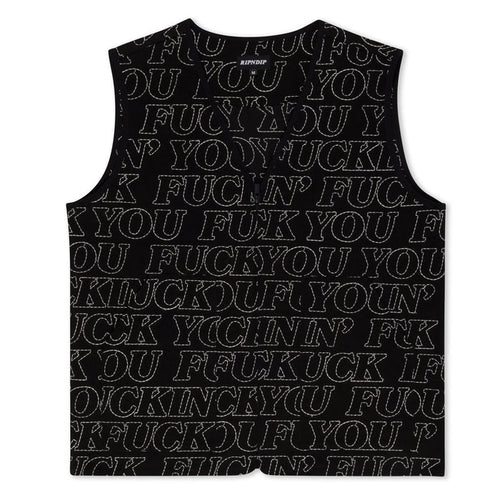 Fuckin Fuck Quilted Vest (Black) - Camiseta - Four Street