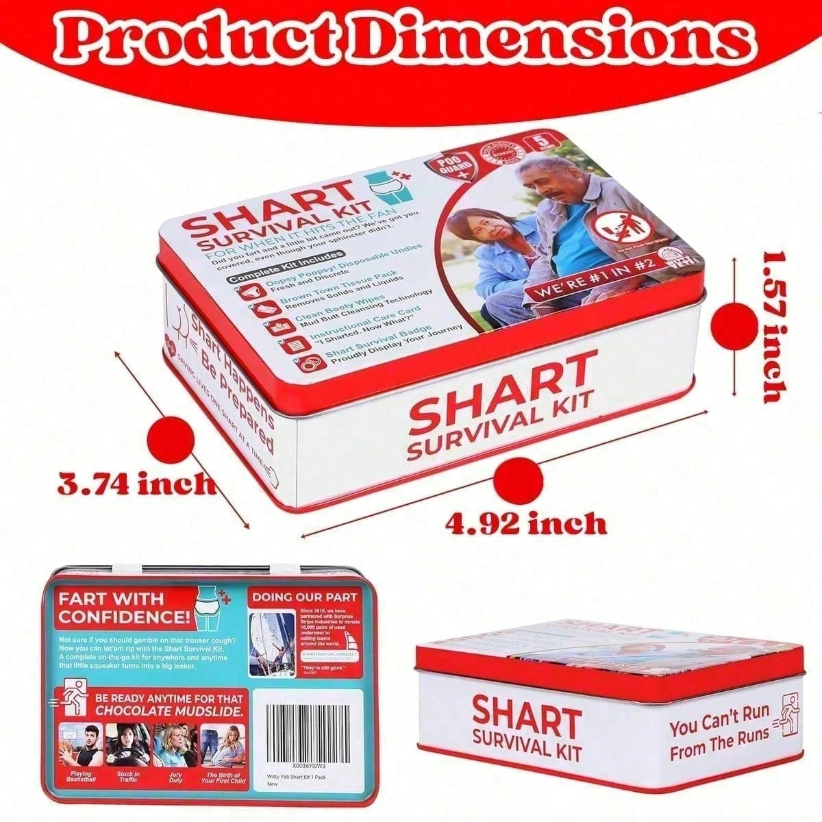 Funny Shart Survival Kit,Ultimate Poop Prank Gag Gift Set Includes Wet Drinks, Fabrics And Funny Brand. Novelty Potty Gag Gifts And Novelty Pack Perfect For Friends Or Family