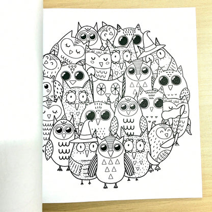 GDTME Composition Doodle: Fun And Relaxing Coloring Book For Adults And Children, Image Fusion, Suitable For ADHD, Focus Training, 24 Pages, Perfect As A Birthday Gift, Or For Back To School, Christma
