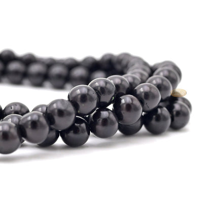 Genuine Black Kuka Tasbihs with Green Yarn Stops Choose Sizes 5.5 to 7mm