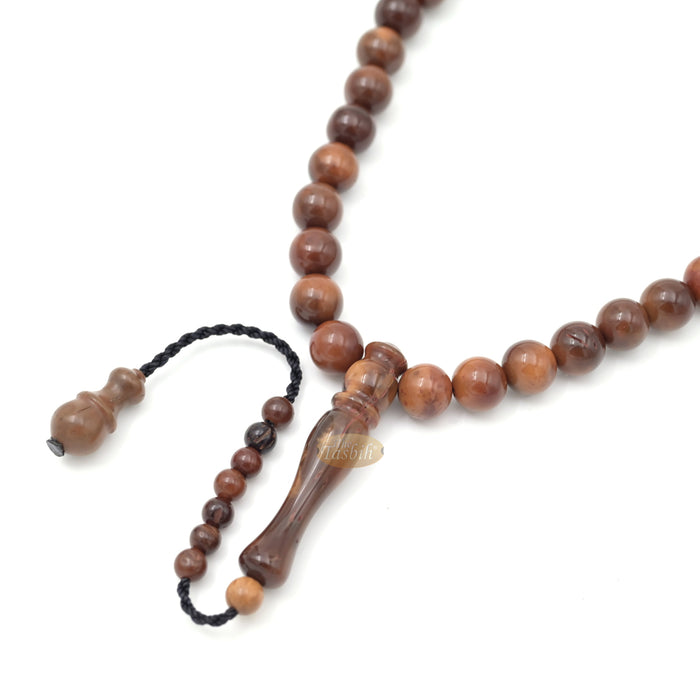 Genuine Natural Brown Kuka Misbaha - 33ct Round Beads Choose sizes 7.5 to 12mm