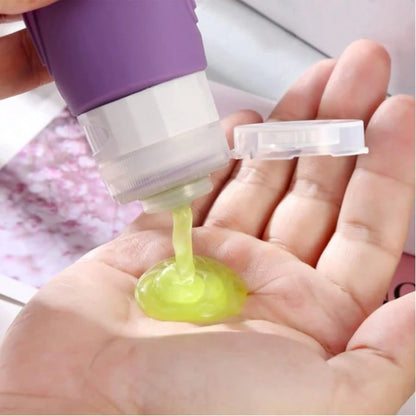 GGGold 4 Piece, Refillable Travel Bottle Dispenser For Nail Polish Remover, Toner And Makeup Remover, Dome Design, Hand Wash Only, Reusable, Makeup Remover Bottle,Travel Essential[4pcs]