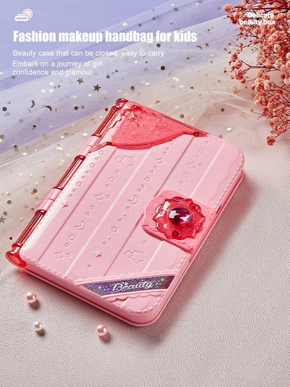 Girls Plastic Makeup Gift Set: Pink Notebook, Plastic Makeup Toy Box. Toy Gift (Color/Placement Random)