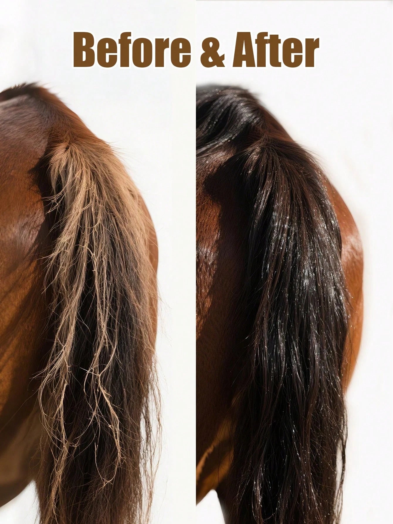 GJYC PET Horse Mane And Tail Nourishing Oil – Strengthens, Repairs Split Ends & Adds Shine – 5 Essential Oils Blend With Jojoba, Coconut, Olive, Grape Seed & Sweet Almond – Leave-In Conditioning Treat