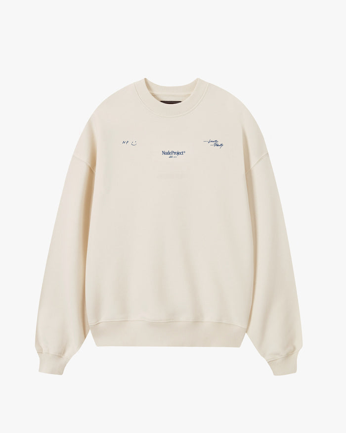Global Soon Sweatshirt Marshmallow/Blue