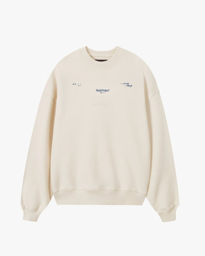 Global Soon Sweatshirt Marshmallow/Blue
