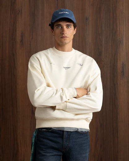 Global Soon Sweatshirt Marshmallow/Blue